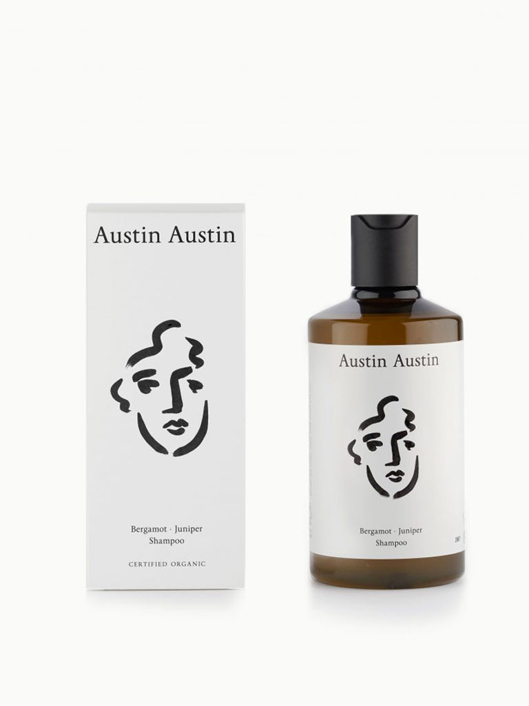 Austin Bergamot & Juniper Shampoo for Men - Natural Volumizing & Strengthening Hair Care - Perfect for Daily Use & Sensitive Scalp - Refreshing Citrus Aroma for Home & Salon Use