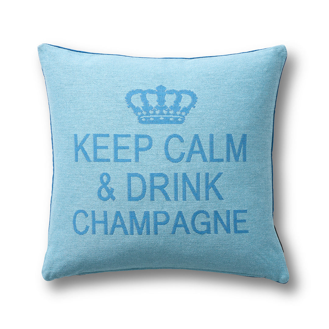 Keep Calm & Drink Champagne Throw Pillow - Funny Home Decor for Living Room, Bedroom & Bar - Perfect Gift for Wine Lovers & Party Enthusiasts