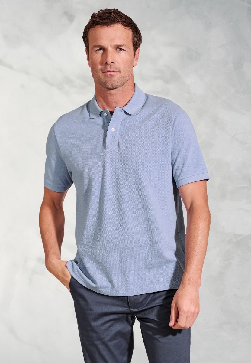 Sky Blue Polo Shirt for Men - 100% Pure Cotton Comfort Fit Casual Shirt - Perfect for Golf, Office & Summer Outfits
