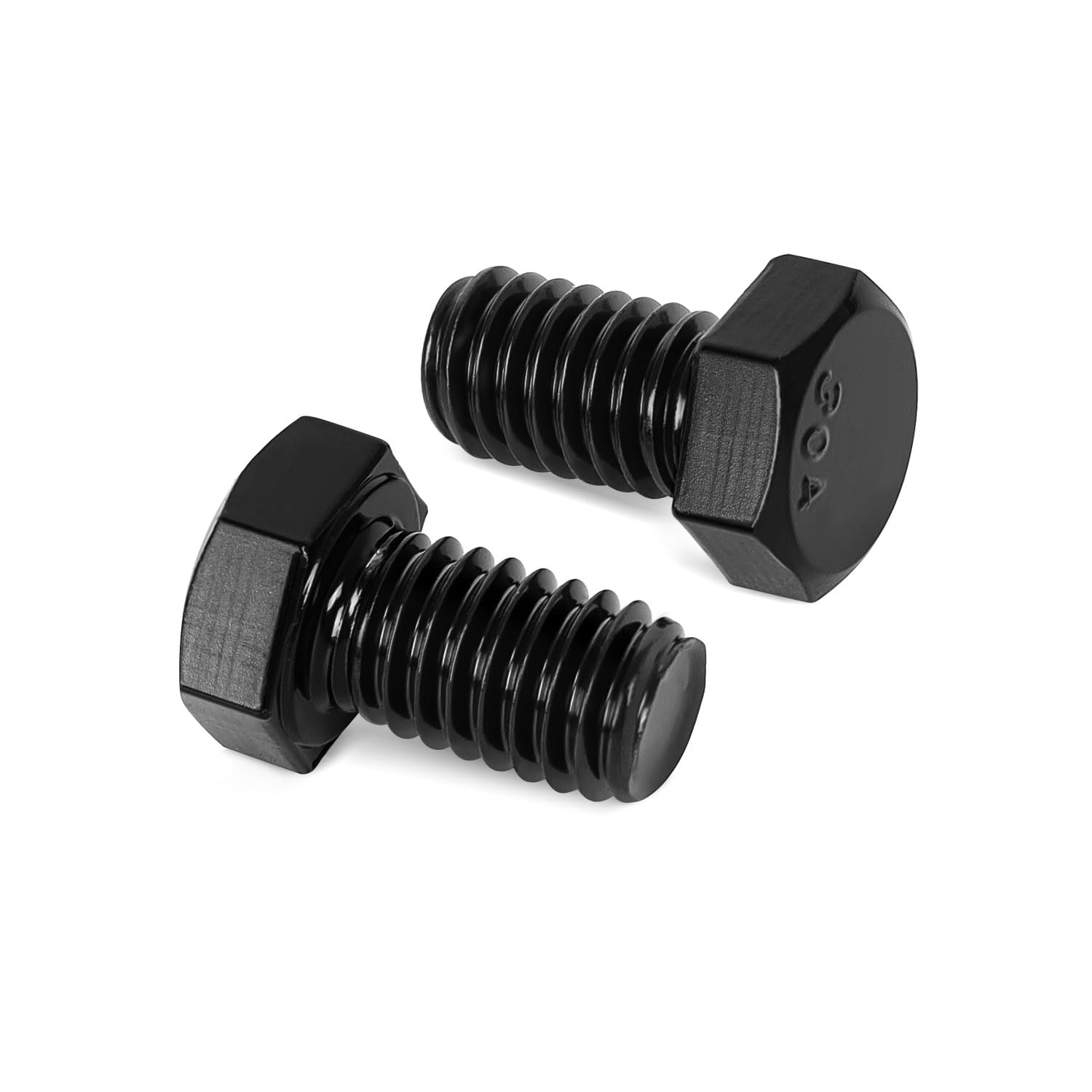25-Pack M8x16mm Black Hex Bolts - 304 Stainless Steel for Furniture & DIY Projects