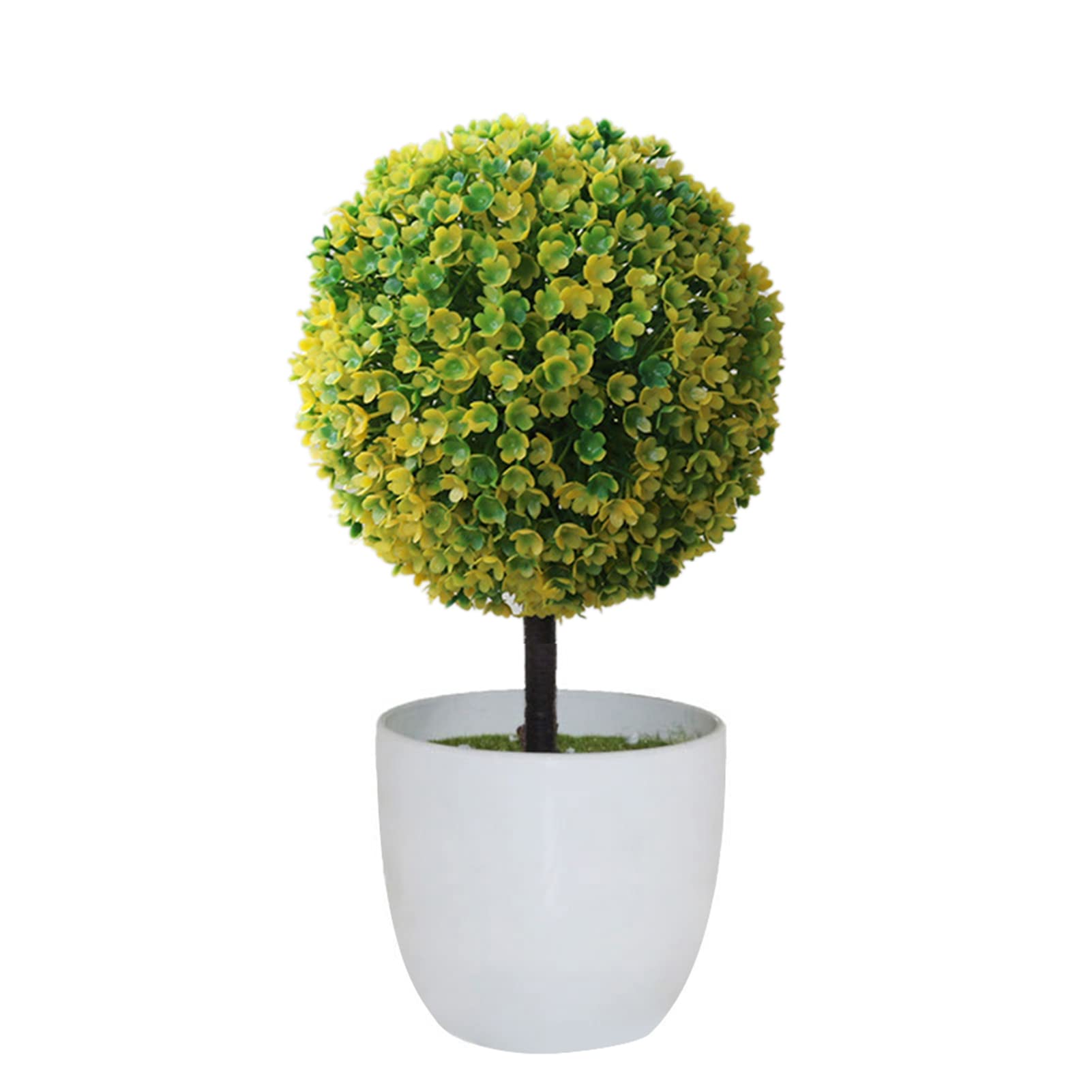 JESEBROD Artificial Bonsai Tree - Lifelike Fake Plant with Detachable Yellow Flowers, Non-Fading Plastic Simulation for Home & Office Decor - Perfect for Tabletop, Shelf & Window Display