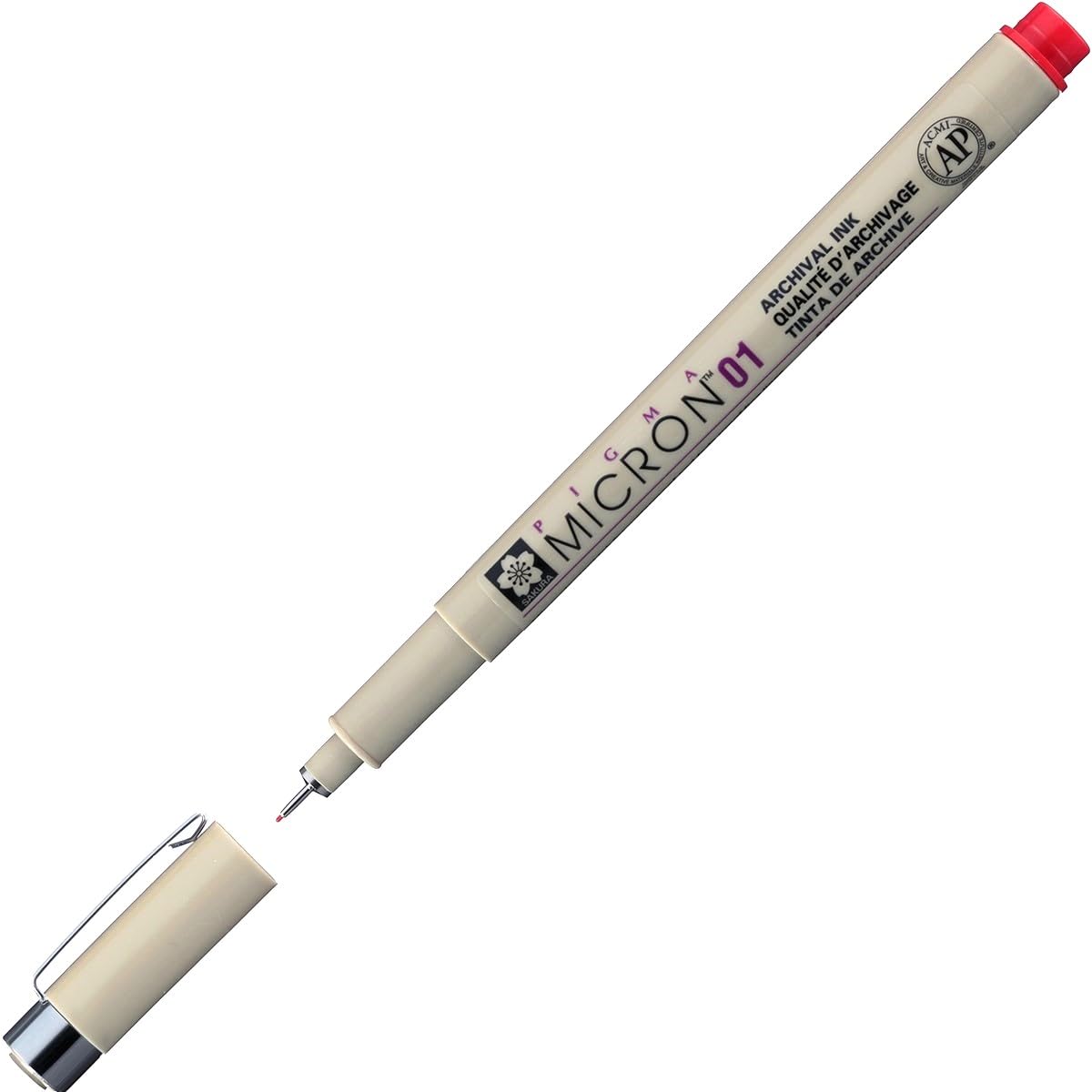 Sakura Pigma Micron 0.25mm Fine Line Drawing Pen - Red Ink for Artists, Sketching, Calligraphy & Bullet Journaling - Archival Quality Waterproof & Fade Proof Marker