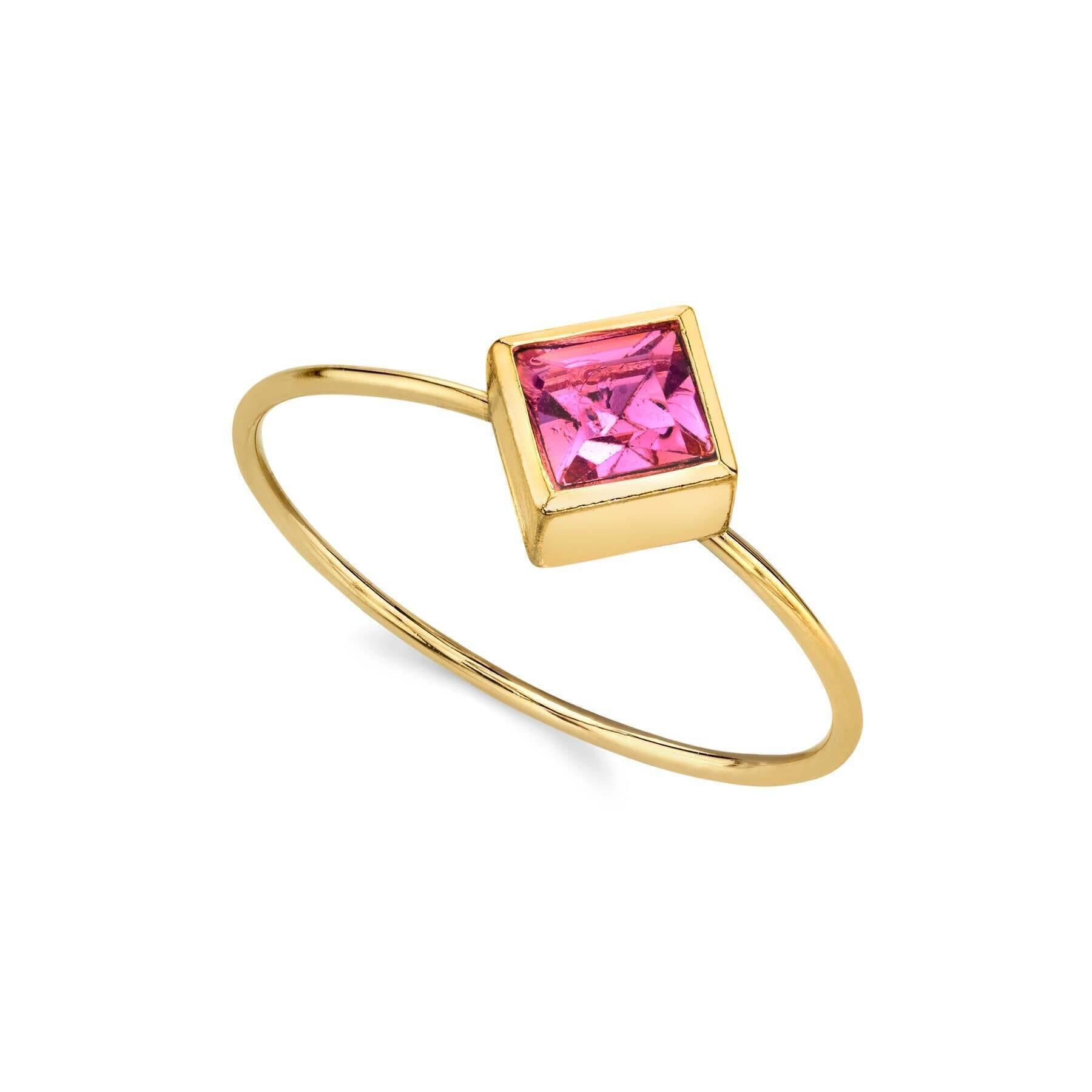 1928 Jewelry Diamond Shaped Crystal Ring for Women - Size 7 Dainty Elegant Wedding, Engagement, Party & Everyday Wear