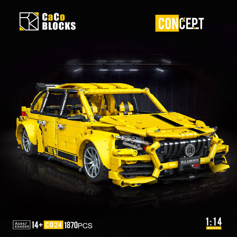1870PCS CACO C022 AMG Sports Car Building Blocks Set - High-Speed Racing Vehicle Model Kit for Adults & Teens - Perfect for Car Enthusiasts, DIY Projects, and Home/Office Display