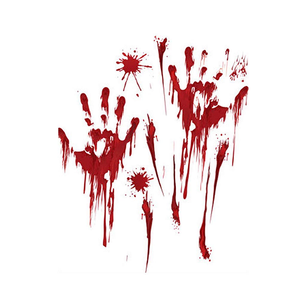 Halloween Bloody Footprint Wall Decals - Party Decor Stickers for Teens & Adults - Scary Floor Clings for Home, Office & Halloween Party Decorations