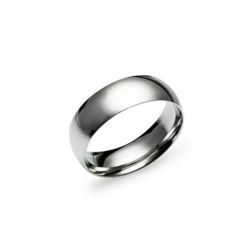 Stainless Steel Wedding Band Ring 6mm for Men & Women - Comfort Fit Sizes 5-13 - Perfect for Anniversaries & Engagements