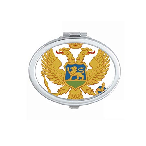 DIYthinker Montenegro Europe National Emblem Mirror - Portable Folding Double-Sided Makeup Mirror with Case | Handheld Compact Travel Mirror for Home, Vanity & On-The-Go Touchups | Perfect for Travel, Daily Makeup & Gift Giving