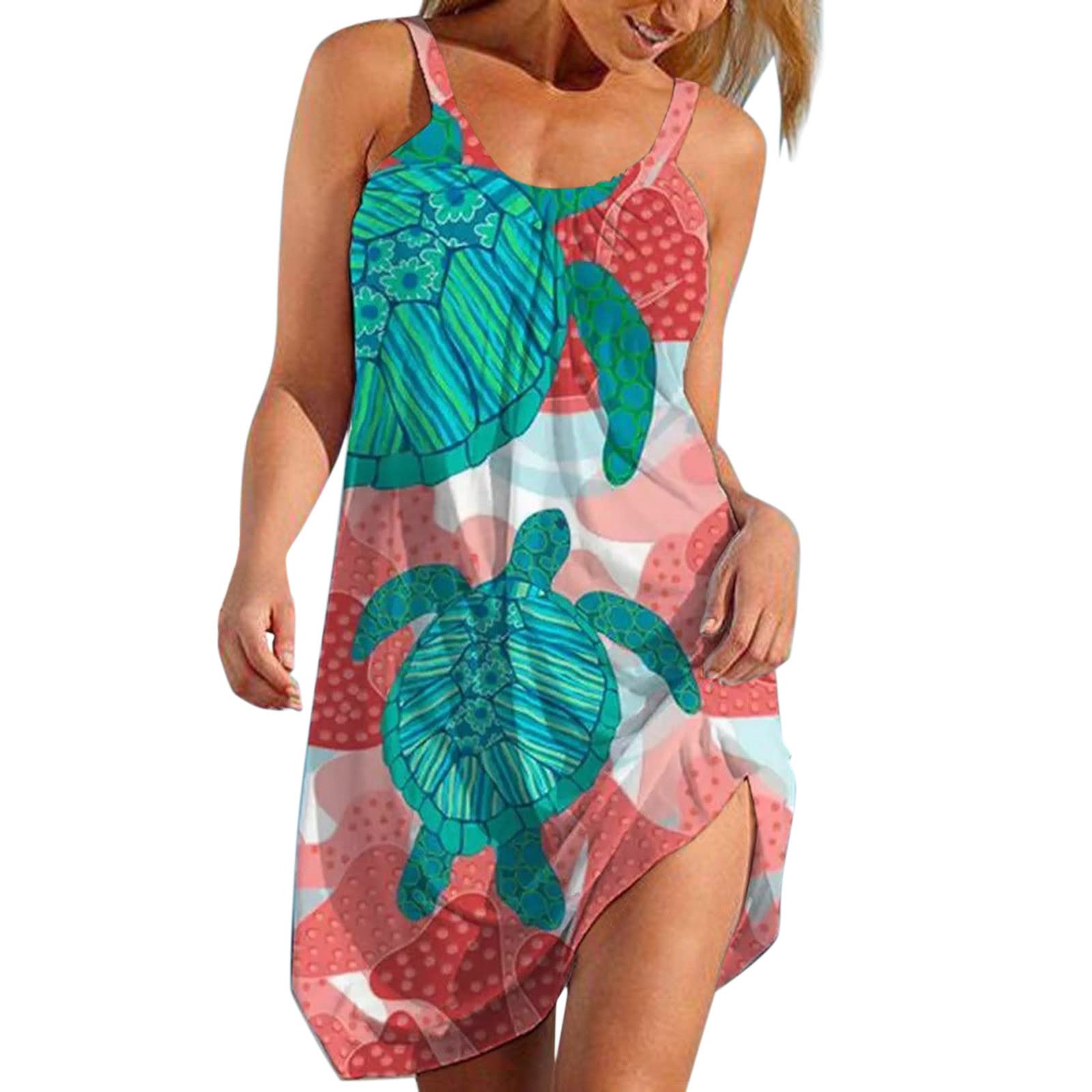 Women's Summer Dress - Cute Sleeveless Boho Tank Sundress for Beach & Casual Wear | Perfect for Vacations, Picnics, and Outdoor Parties