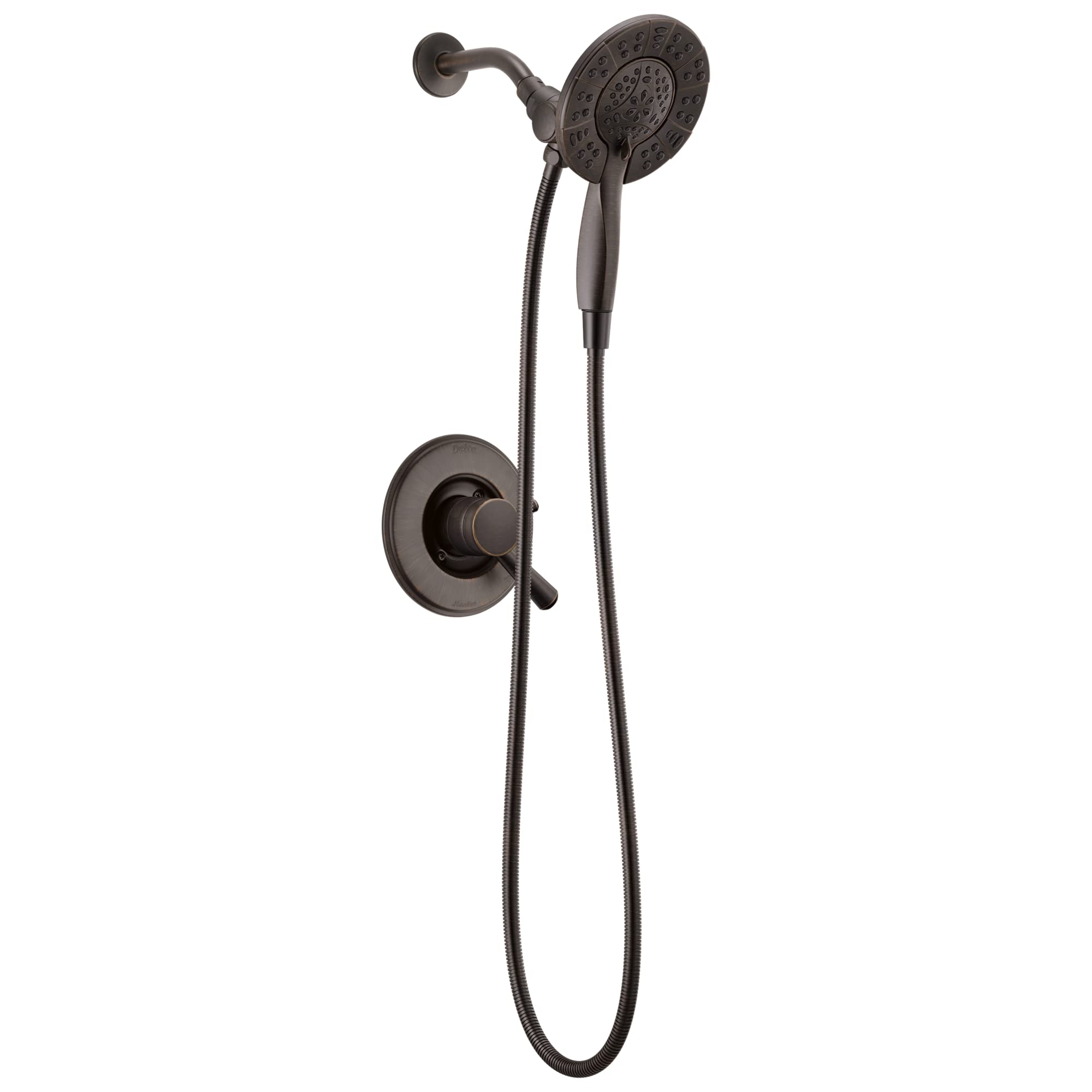 Delta Faucet Linden 17 Series Dual-Function Shower Faucet - Venetian Bronze T17294-RB-I Shower Trim Kit with 4-Spray In2ition 2-in-1 Handheld Shower Head & Hose (Valve Not Included) | Perfect for Bathroom Renovation & Spa-Like Shower Experience