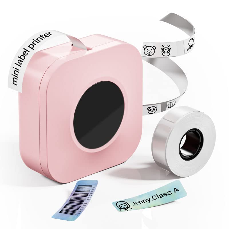 Phomemo Q30S Bluetooth Mini Label Printer - Portable Pink Label Maker for Storage, Name & Document Organization | Compatible with iOS & Android | Perfect for Home, Office & School Use