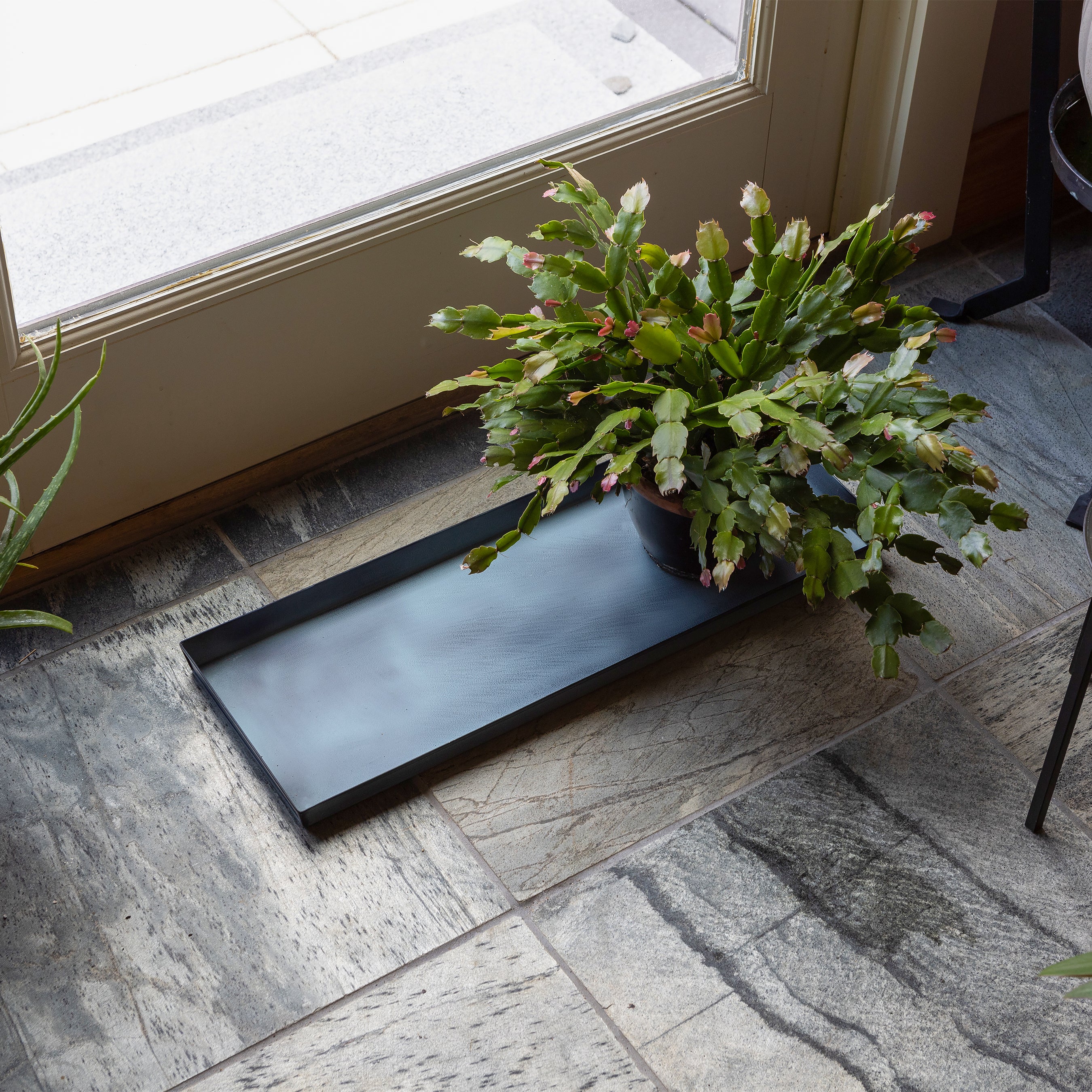 Medium Flower Box Tray Set of 2 - Rustic Wooden Planter Box for Indoor/Outdoor Decor - Perfect for Windowsill, Table Centerpiece, or Garden Display by Achla Designs