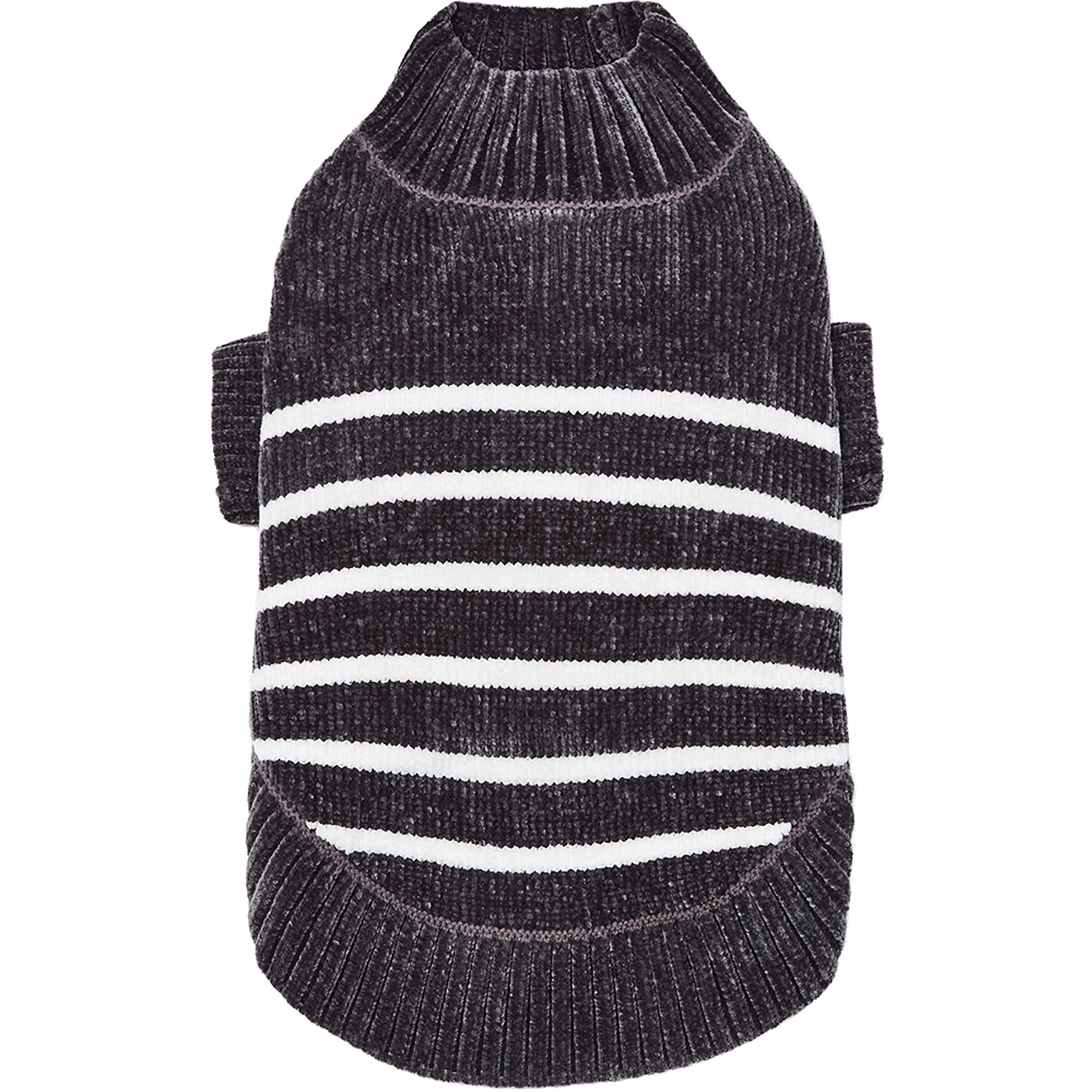 Blueberry Pet Ultra Soft Dog Sweater - Warm Winter Coat for Small Dogs, Chic Grey Fleece Sweater (10