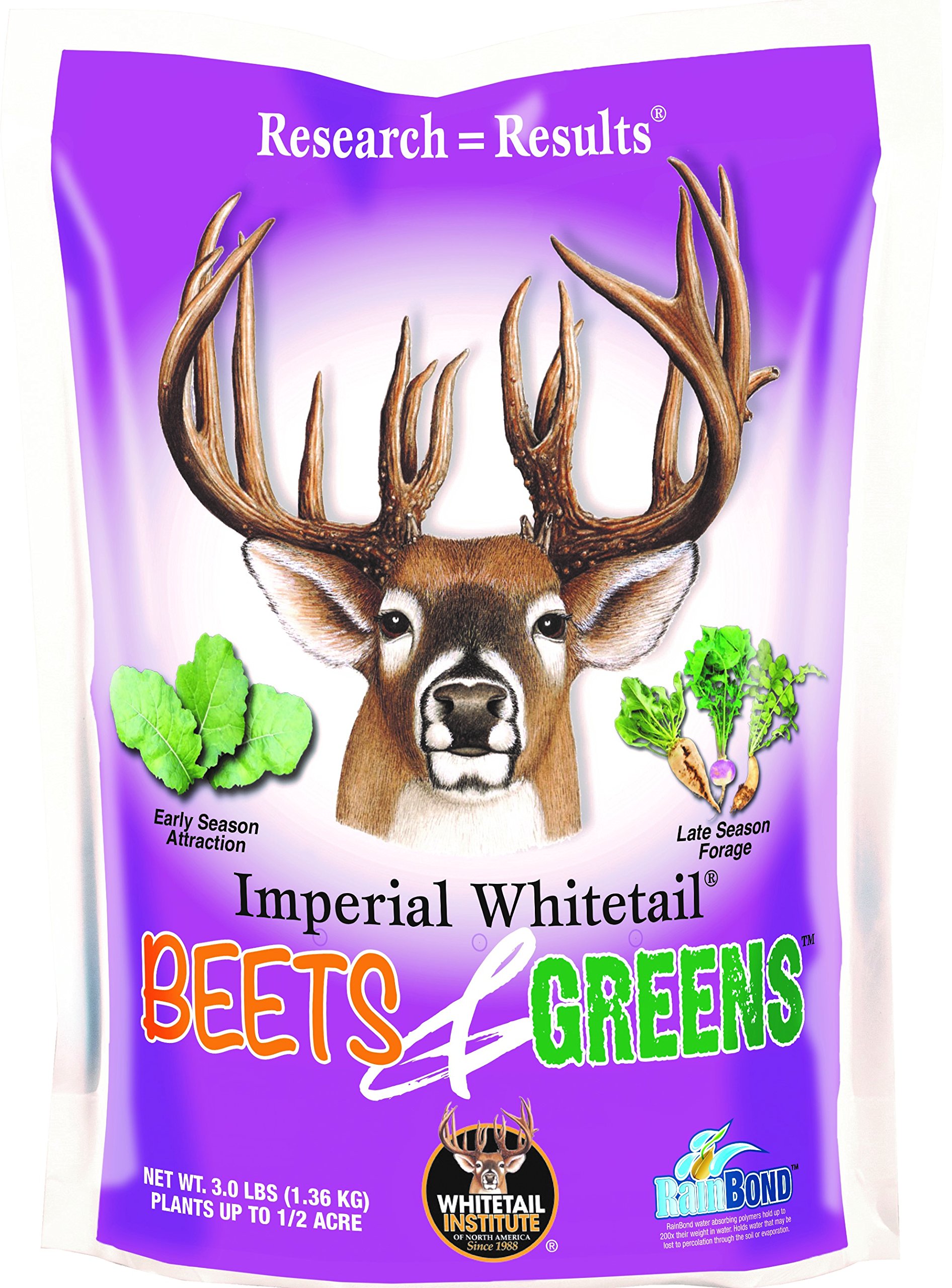 Whitetail Institute Beets & Greens Deer Food Plot Seed - Premium Fall Planting Mix with Sugar Beets, Kale, Turnips & Radish | Attracts & Sustains Deer All Season | Ideal for Hunting Plots & Wildlife Nutrition