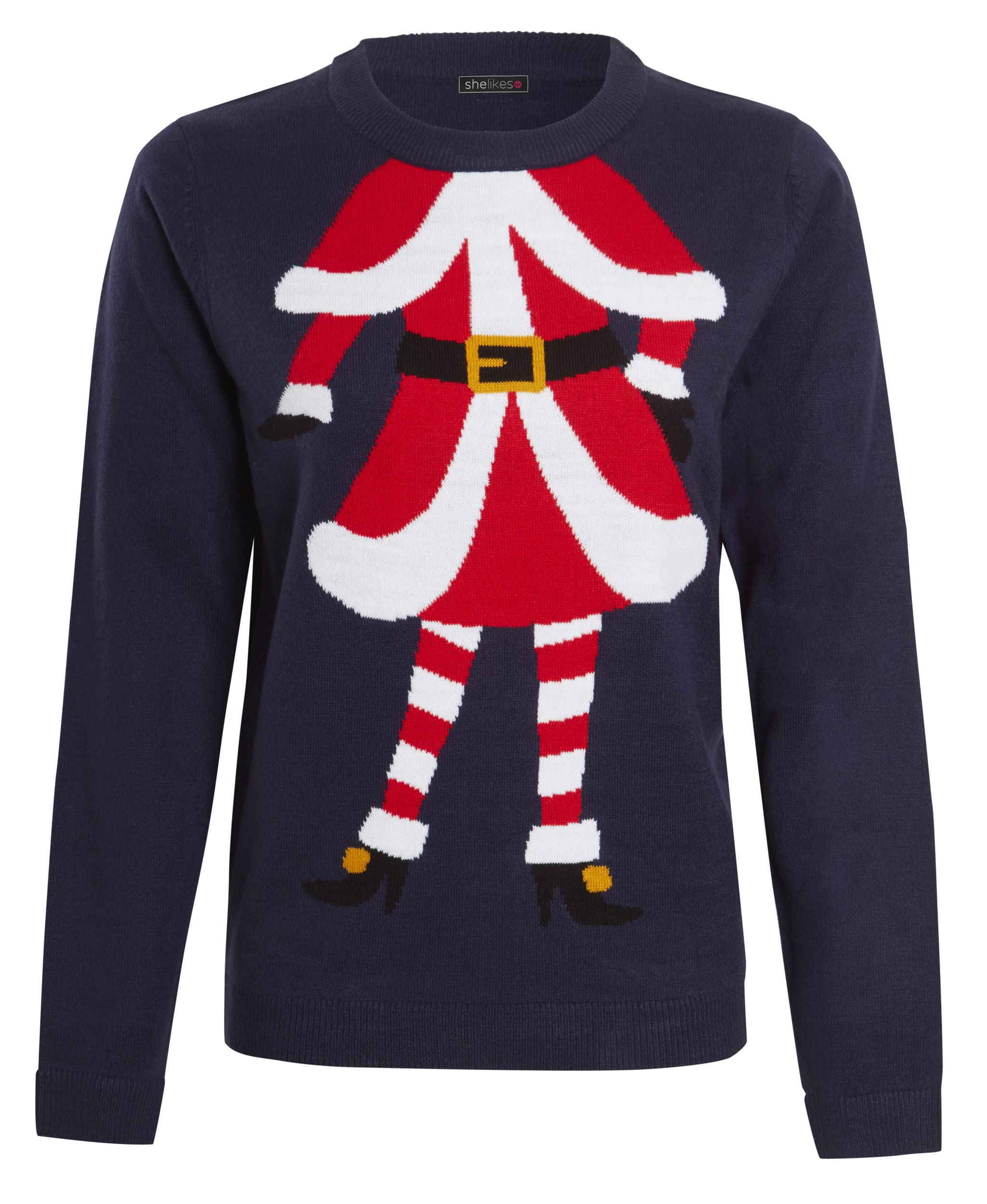 Kraftd Women's Christmas Sweater - Festive Long Sleeve Knit Top for Holiday Parties & Family Gatherings | Cozy Winter Pullover for Xmas Photos & Ugly Sweater Contests