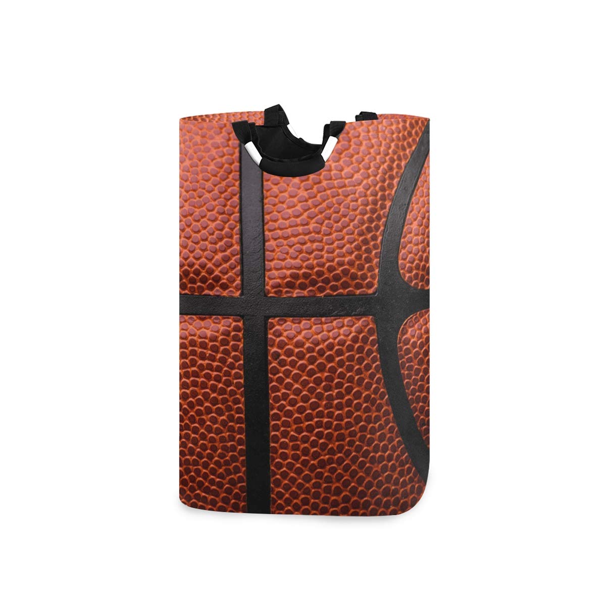SUABO Collapsible Laundry Hamper Basket - Large Round Storage Organizer with Basketball Texture for Clothes, Toys & Books | Perfect for Bedroom, Nursery, Dorm & Laundry Room Organization