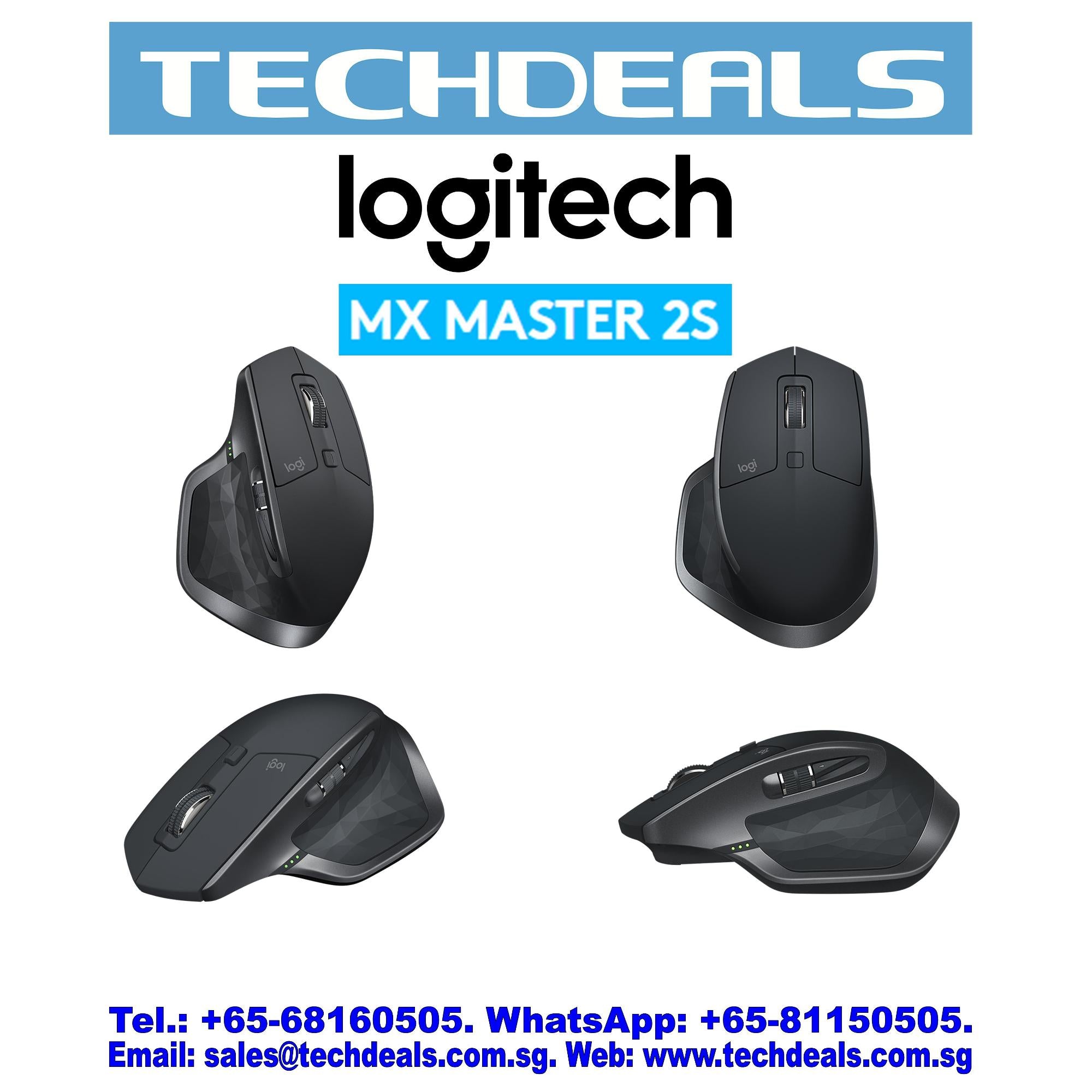 Logitech MX Master 2S Wireless Bluetooth Mouse for PC/Mac - Ergonomic Design with Customizable Buttons for Productivity, Gaming & Office Work