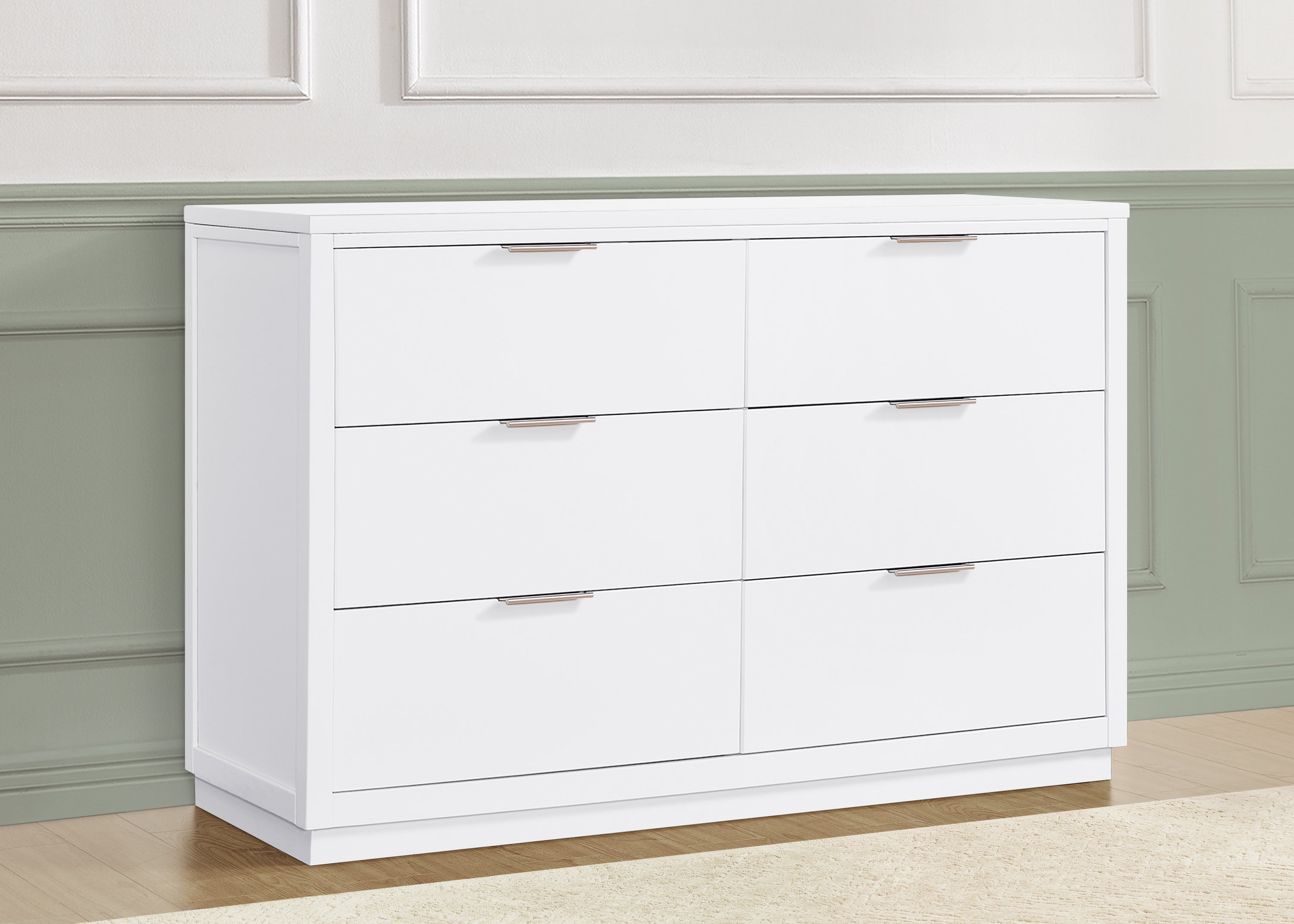 Forever 6-Drawer Dresser with Interlocking Drawers - Classic Collection | Solid Wood Bedroom Furniture for Storage & Organization | Perfect for Master Bedroom, Guest Room & Nursery