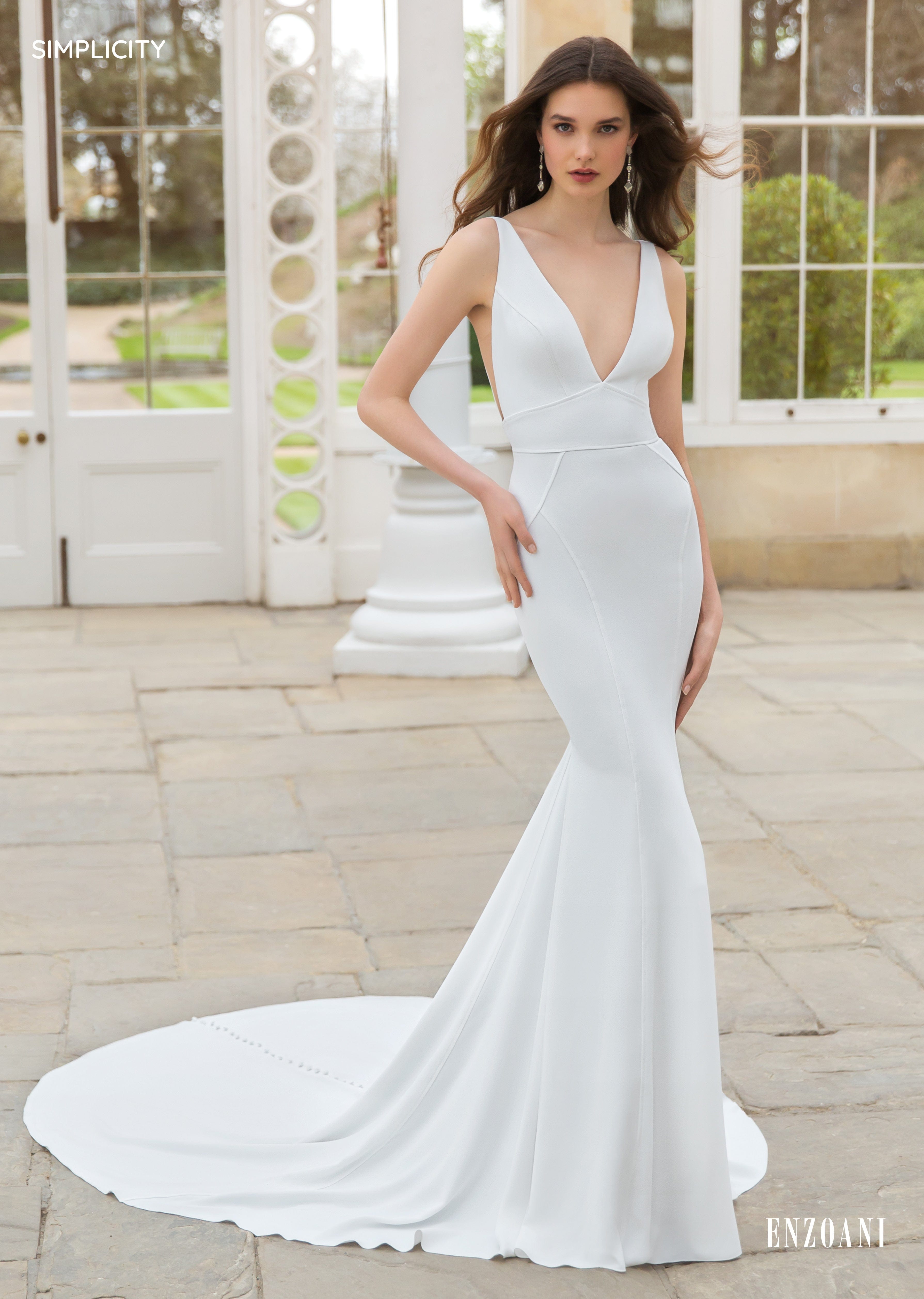 Enzoani Simple Elegant Wedding Dresses for Brides - Perfect for Church, Beach, and Garden Ceremonies