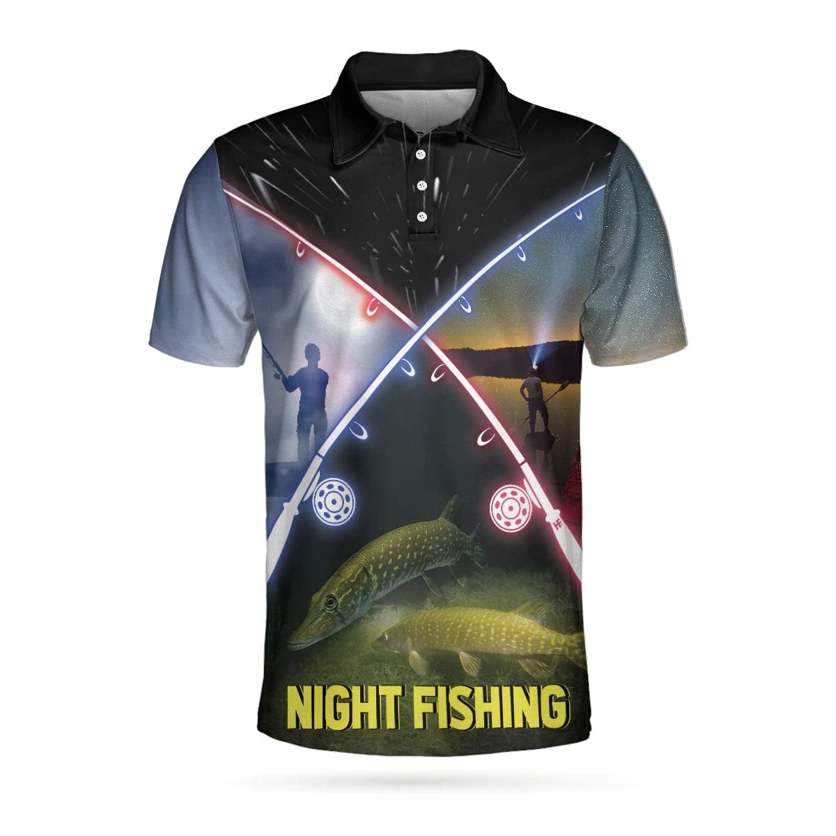 HYPERFAVOR Men's Cool Fishing Shirts - Breathable UPF 50+ Collared Polo Shirts for Fishing & Outdoor Activities - 2-Pack Short Sleeve Performance Shirts for Summer, Boating, and Beach Wear
