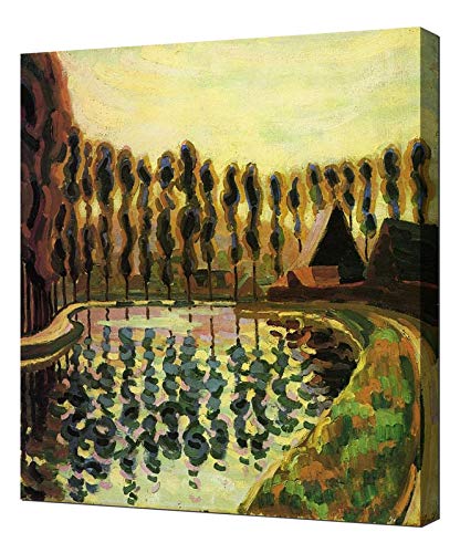 Auguste Herbin Landscape with Poplars Canvas Art Print - High Quality Wall Art Decor - Stretched Canvas Wrap - Perfect for Living Room, Bedroom & Office Decor