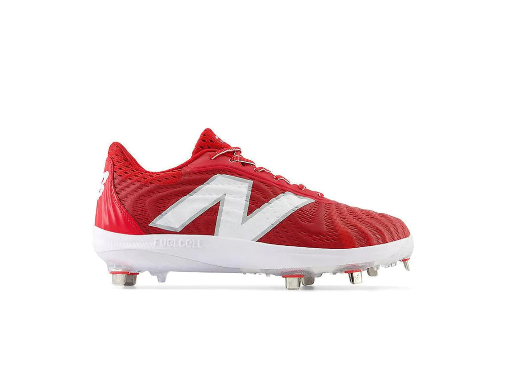 New Balance L4040TR7 Low Baseball Cleats for Men - Red Athletic Shoes for Baseball & Softball | Perfect for Field Training & Game Day Performance