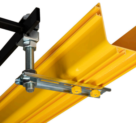 Sturdy Cable Tray to Ladder Support Bracket - Heavy Duty Fiber Tray Support for Cable Management - Perfect for Data Centers, Server Rooms & Industrial Wiring Installations