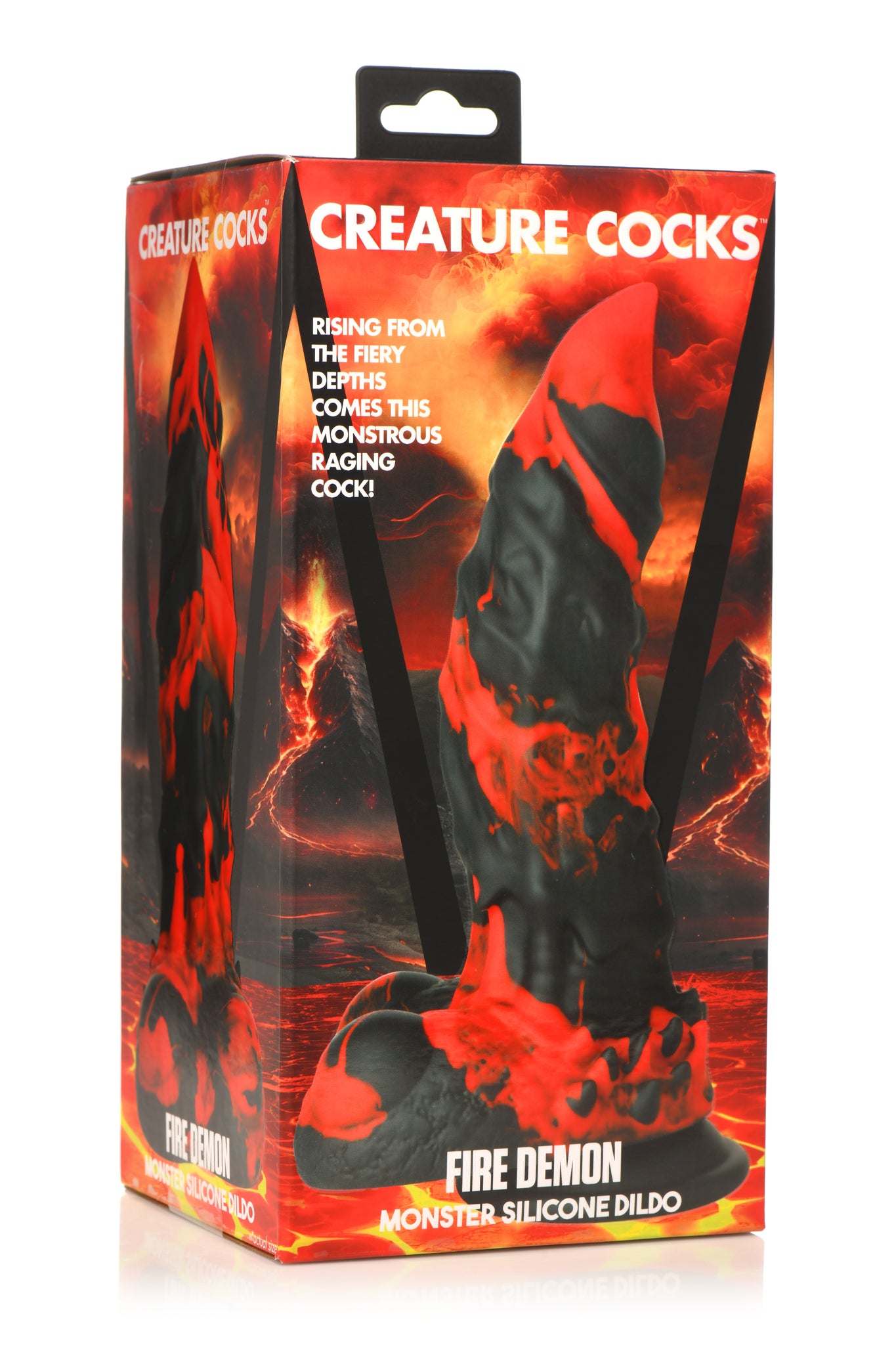 Fire Demon Monster Silicone Dildo - Realistic Creature Cock for Fantasy Play | Adult Toy for BDSM, Roleplay & Sensual Exploration