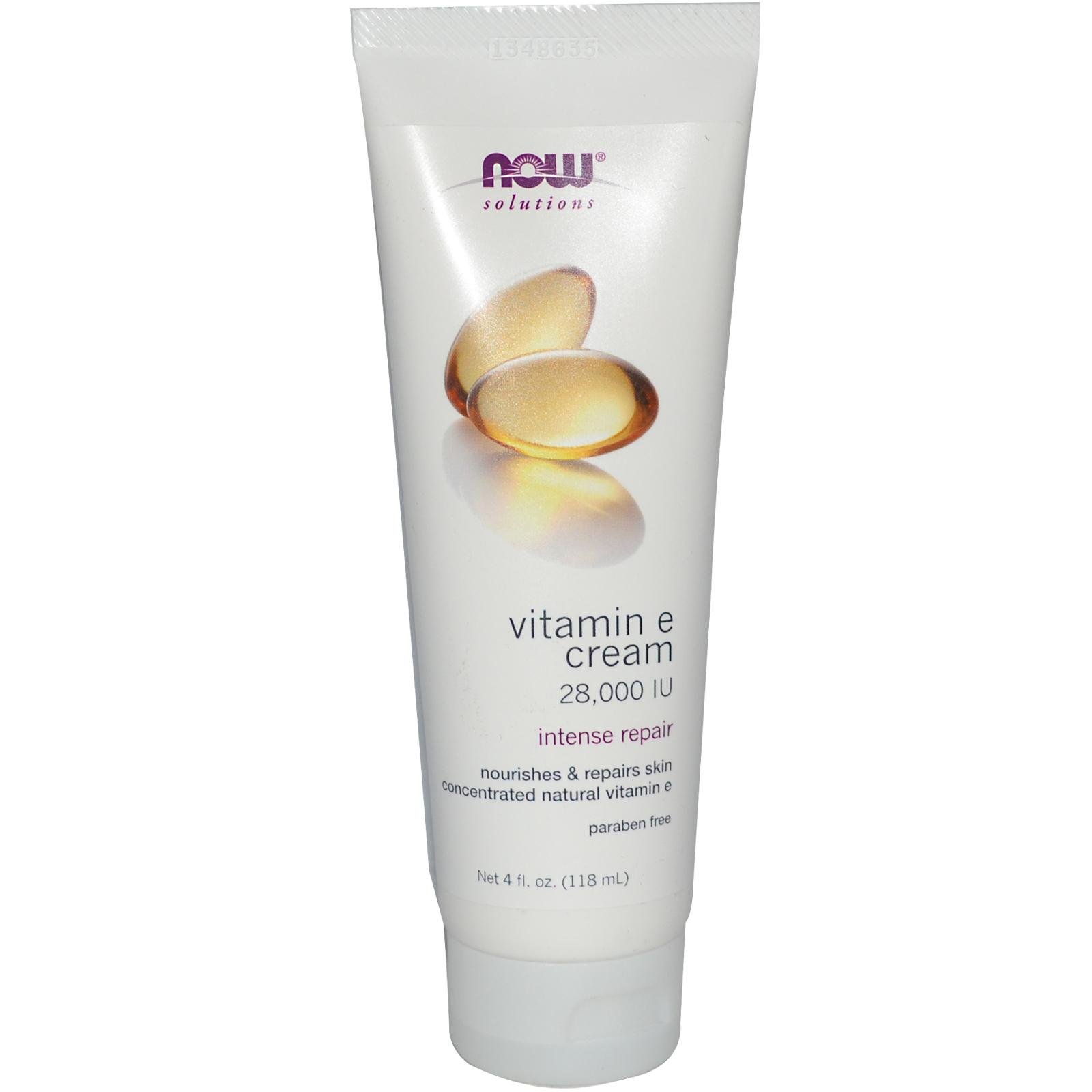 Now Foods Vitamin E Cream, 4 oz (8 Pack) - Moisturizing Skin Care for Dry Hands, Face & Body - Perfect for Daily Hydration & Nighttime Repair