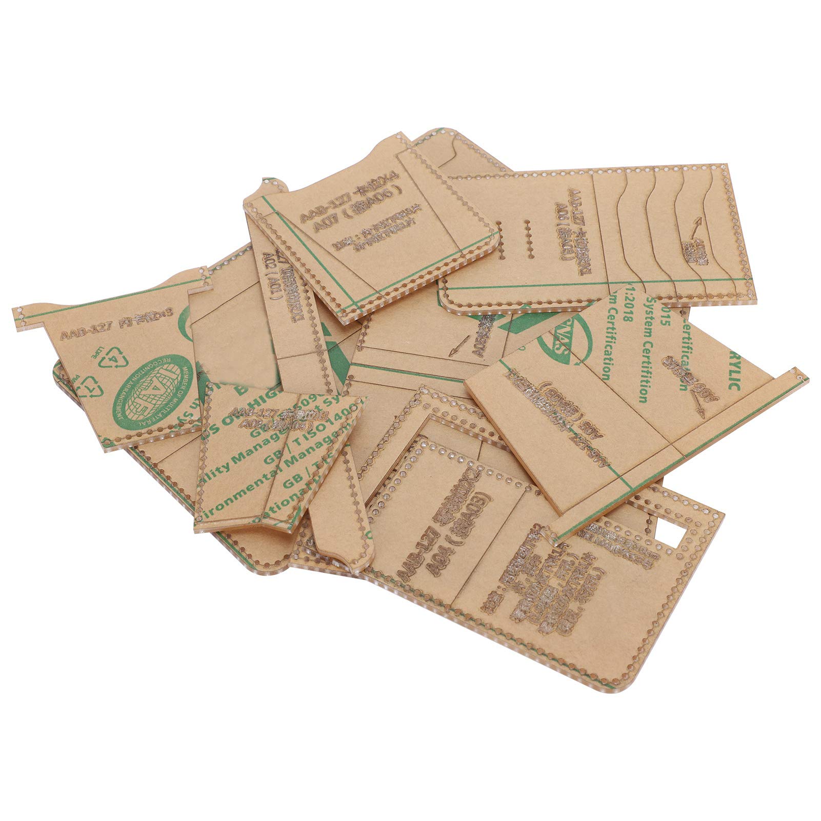9-Piece Acrylic Leather Template Set - DIY Wallet Pattern, Quilting Stencil for Leather Crafting | Perfect for Handmade Wallets, Purses & Leatherworking Projects