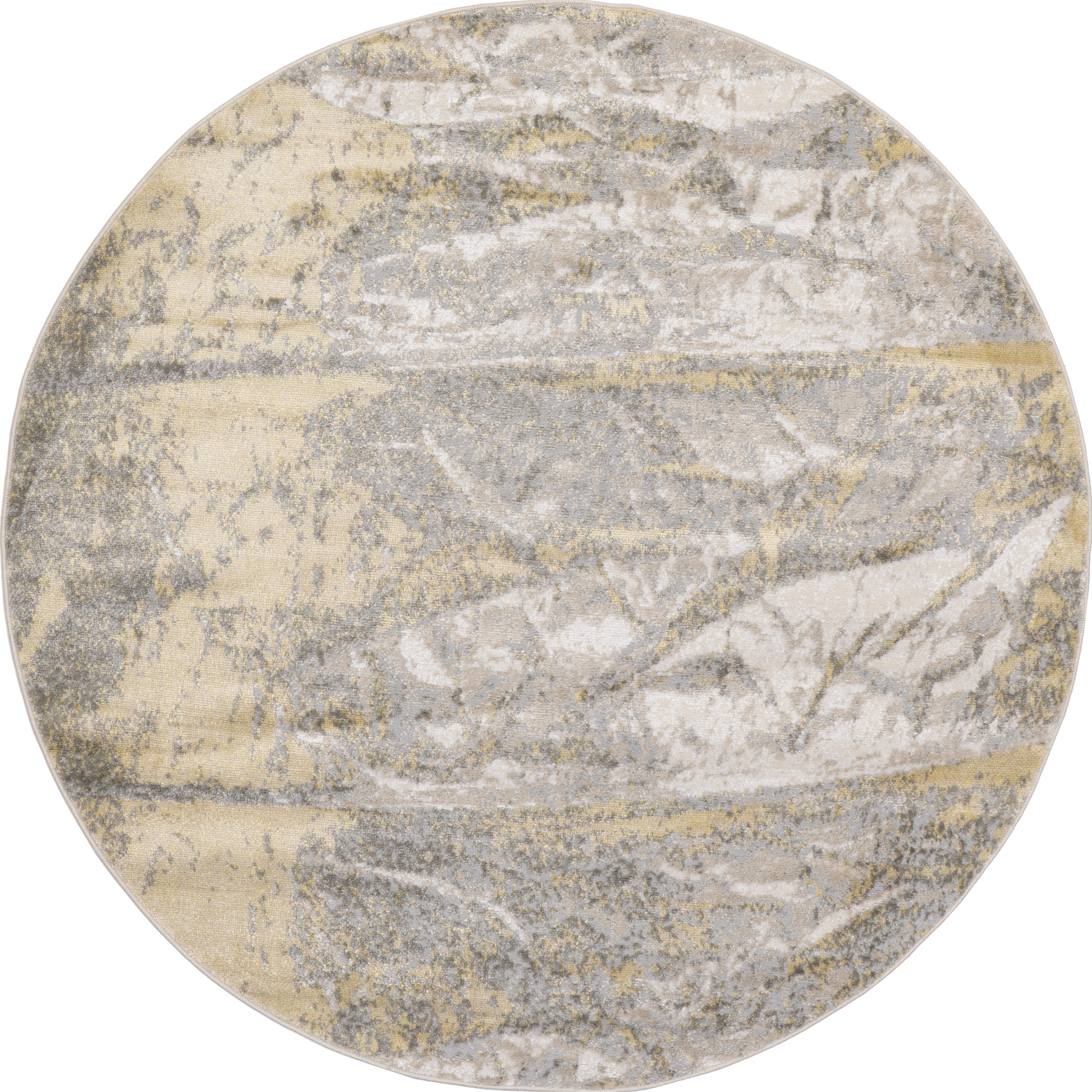 Abstract Mural Rug in Gold - Modern Bohemian Area Rug for Living Room, Bedroom Decor - Perfect for Boho Chic Home & Office Interior Design