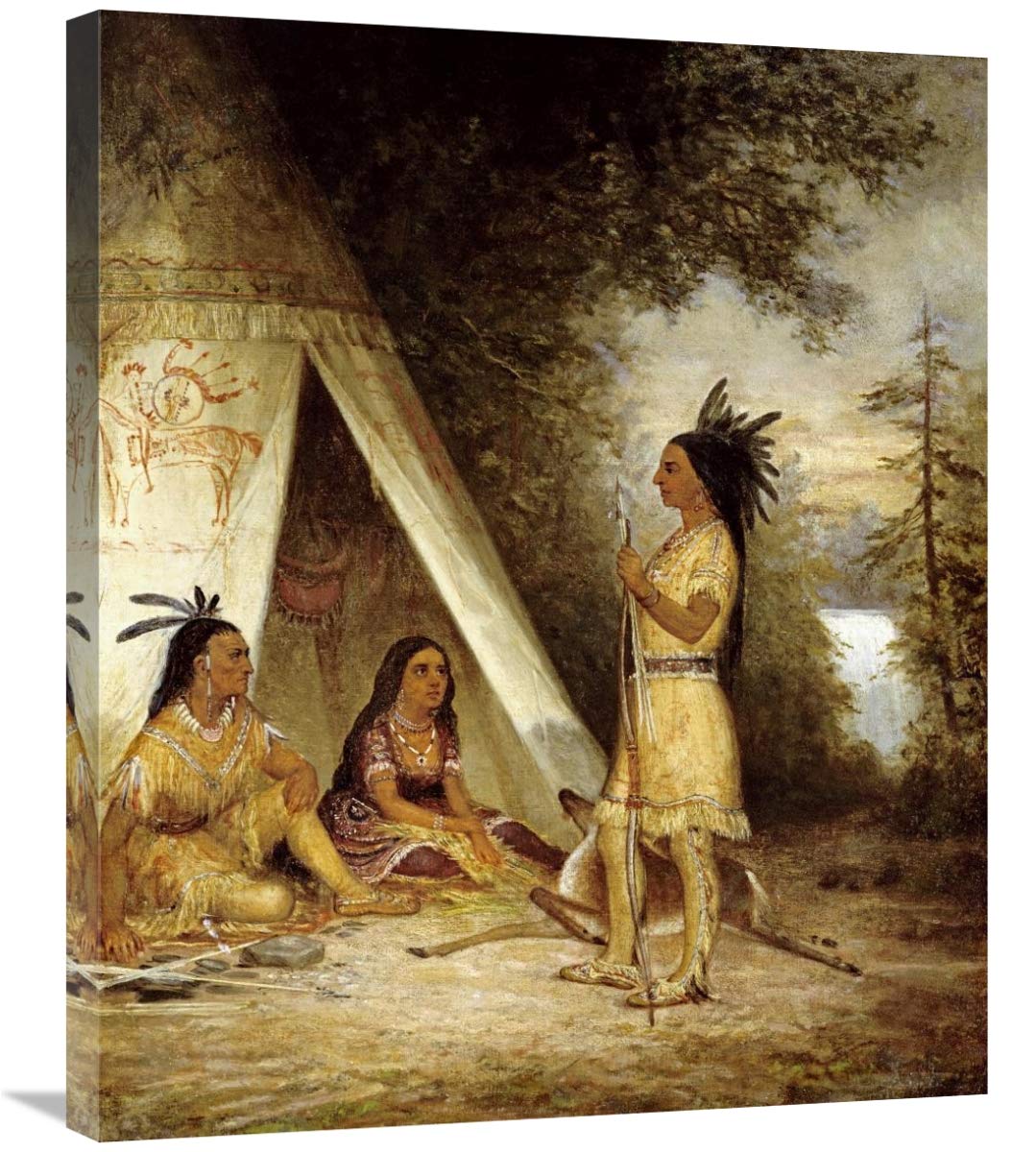 30 in. The Betrothal of Hiawatha Art Print - American School Wall Decor | Native American Art, Classic Painting Reproduction | Perfect for Living Room, Bedroom & Office Decor