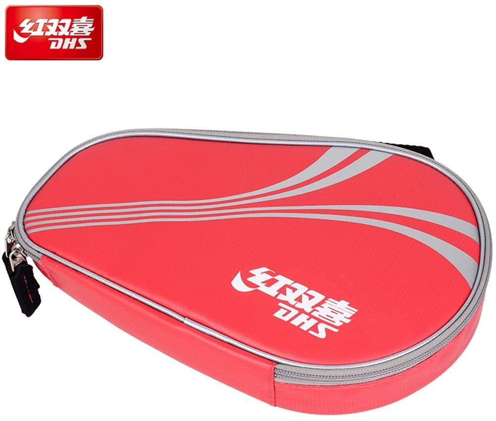 DHS Rhino Tech RC520 Badminton Racket Case - Durable Tennis Racket Bag with Shoulder Strap, Red - Perfect for Badminton, Tennis & Squash Equipment Storage and Travel