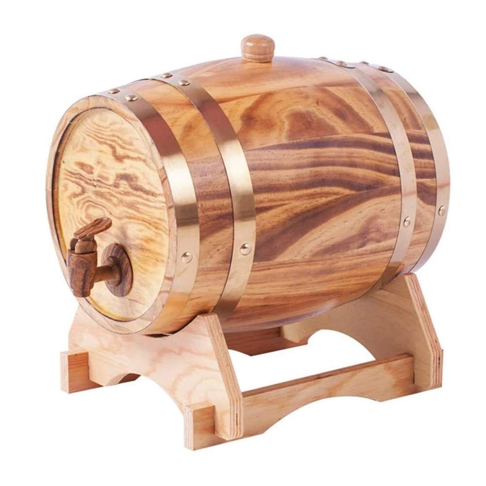 Premium 3L Oak Aging Barrel for Wine, Whiskey, Spirits & Beer – Handcrafted Wine Decanter & Whiskey Barrel Dispenser – Perfect for Home Bar, Wine Tasting & Gift Giving