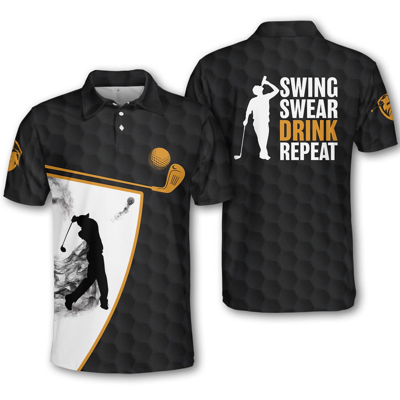 Funny Golf Shirts for Men - Pologen Crazy Golf Polo Shirt with Dry Fit Technology | Perfect Gift for Golf Lovers | Ideal for Golf Tournaments, Casual Wear & Funny Costume Parties