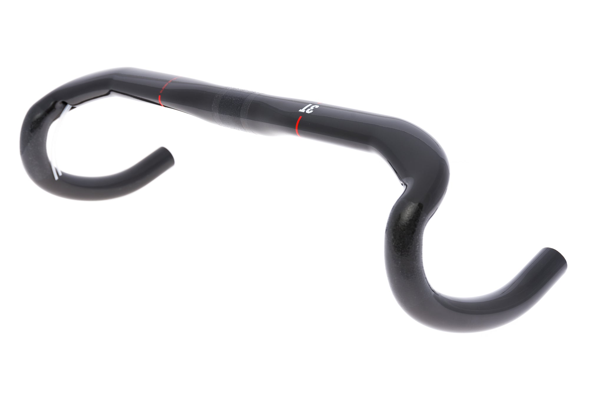 3T Superergo Team Handlebar 31.8mm x 42cm Carbon Black - Lightweight Carbon Fiber Road Bike Handlebar for Racing & Endurance Cycling