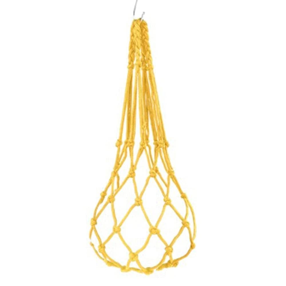 MNTT Hanging Fruit Feeder Bag for Birds, Ducks & Geese - Large Yellow Vegetable Net Snack Holder - Perfect for Backyard, Garden & Farm Animal Feeding
