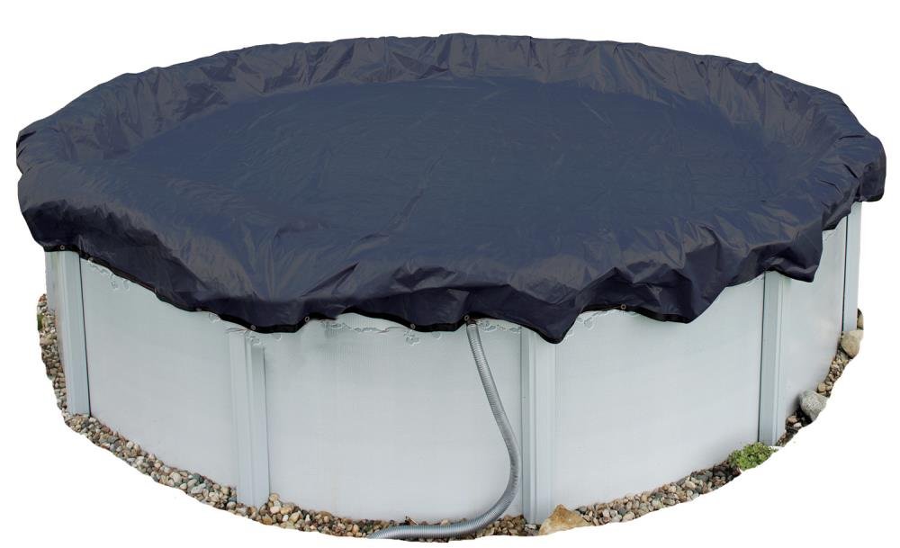 636643 Winter Pool Cover for Above Ground Pools - 33 Ft Round Arctic Armor with Clips & 8-Year Warranty | Heavy-Duty Protection for Cold Weather & Snow