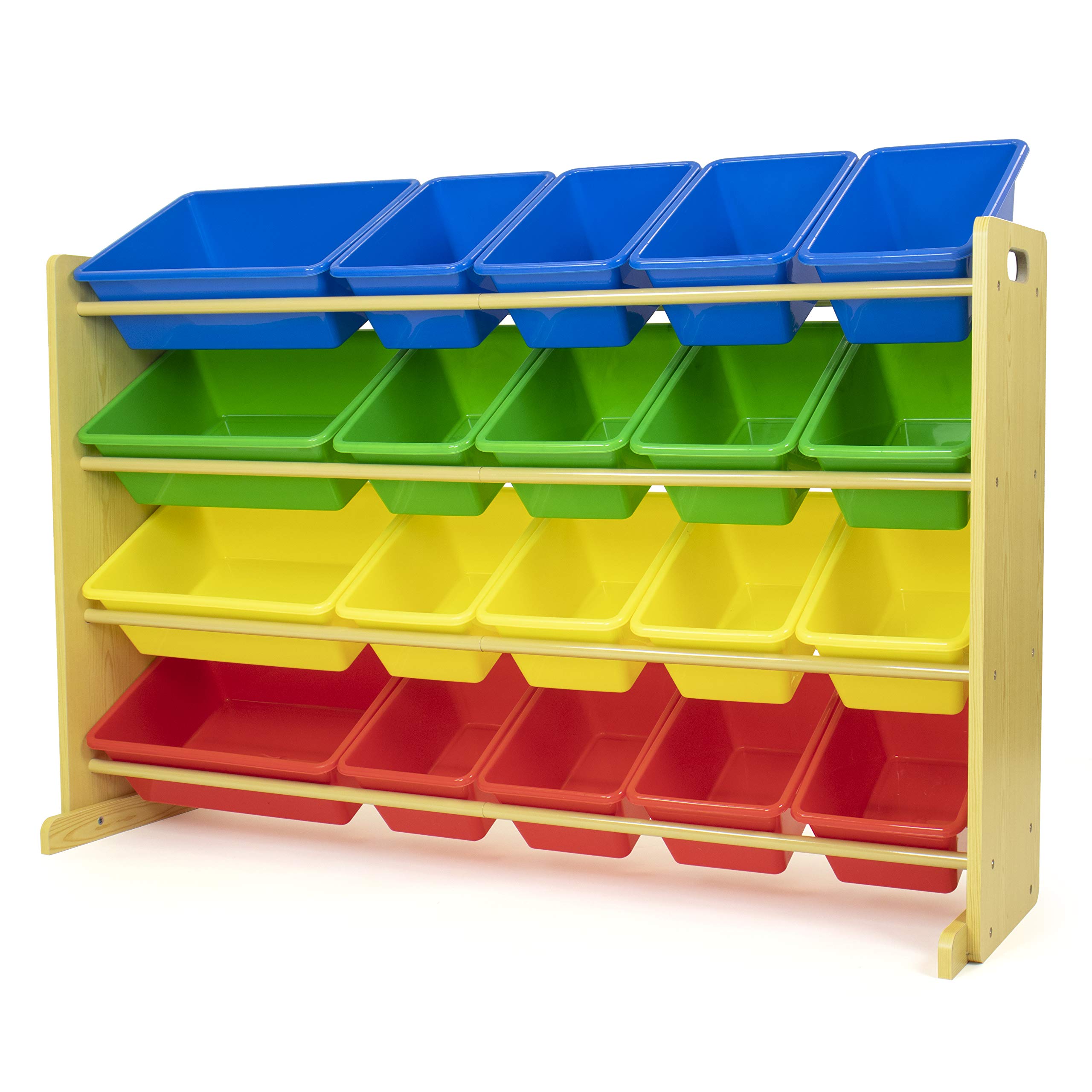 Humble Crew Extra Large Toy Organizer with 20 Storage Bins - Natural Wood Kids Playroom Storage Solution for Toys, Books & Crafts | Perfect for Nursery, Classroom & Play Area Organization