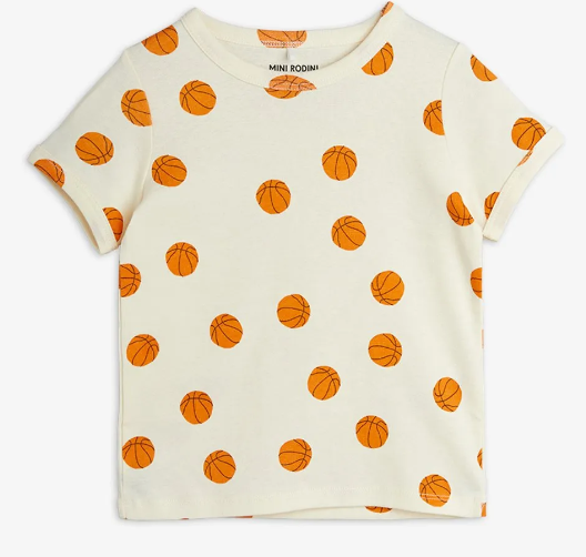 MINI RODINI Basketball Short Sleeve T-Shirt for Kids (4 Months to 3 Years) - Perfect for Playtime, Sports & Casual Wear