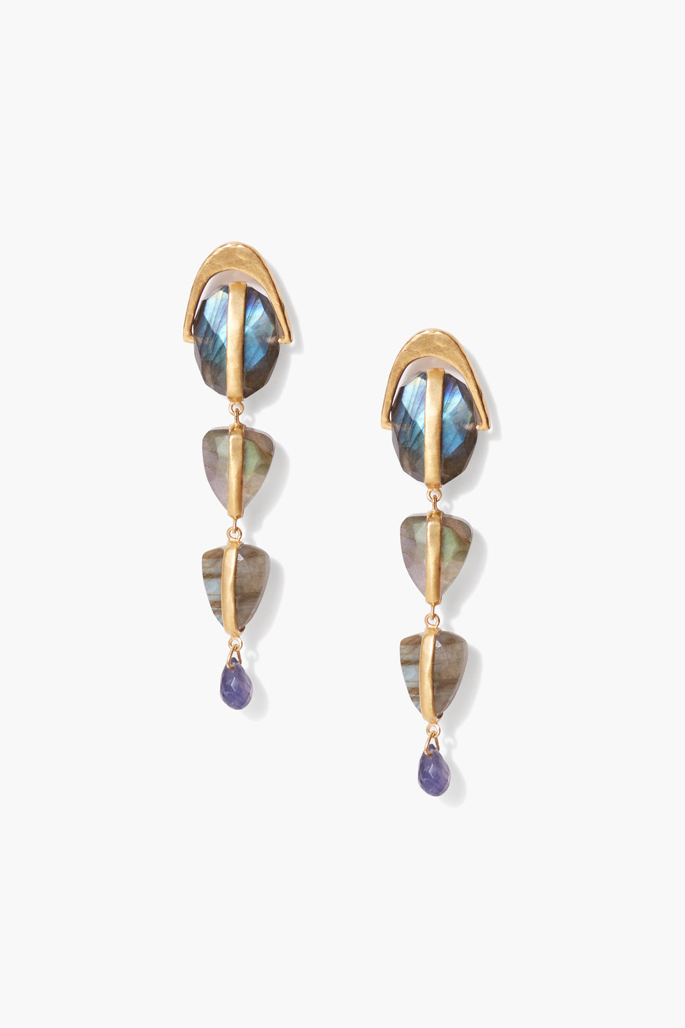 Labradorite Mix Rise Earrings - Unique Gemstone Jewelry for Women | Perfect for Parties, Weddings & Everyday Wear