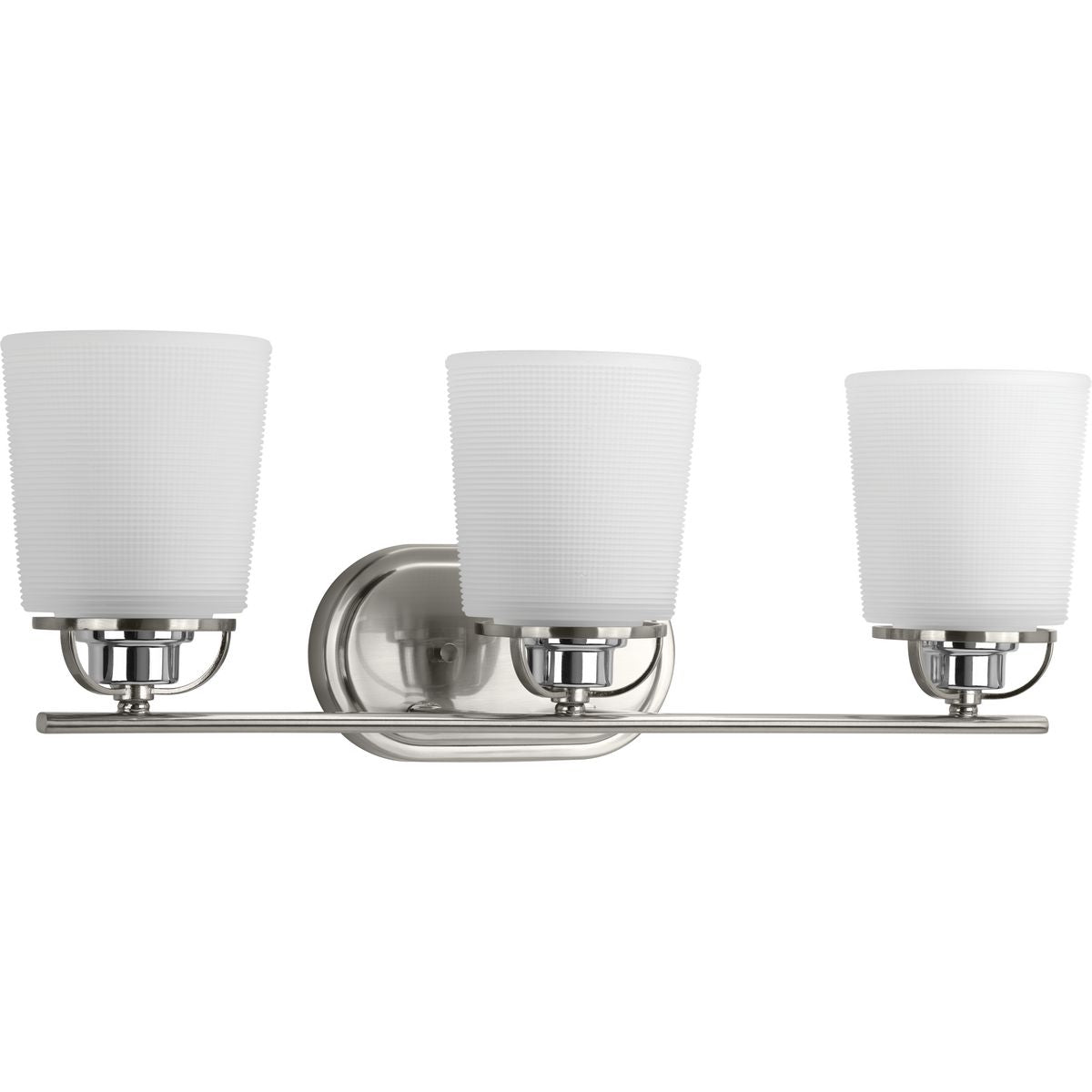 West Village Collection 3-Light Etched Double Prismatic Glass Bathroom Vanity Light - Perfect for Modern Bathrooms, Powder Rooms & Dressing Areas