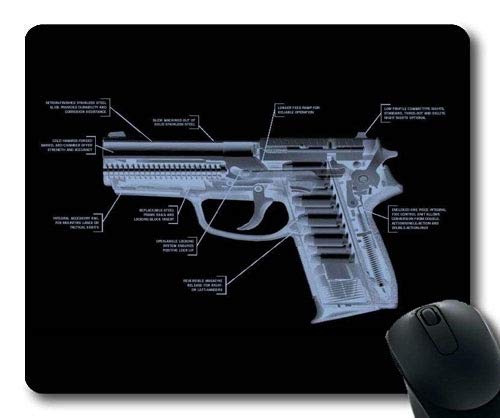Premium Gaming Mouse Pad with Stitched Edges - Non-Slip Surface for PC & Console Gaming | Gun Lighter Design | Perfect for Esports, Office Work & Home Use