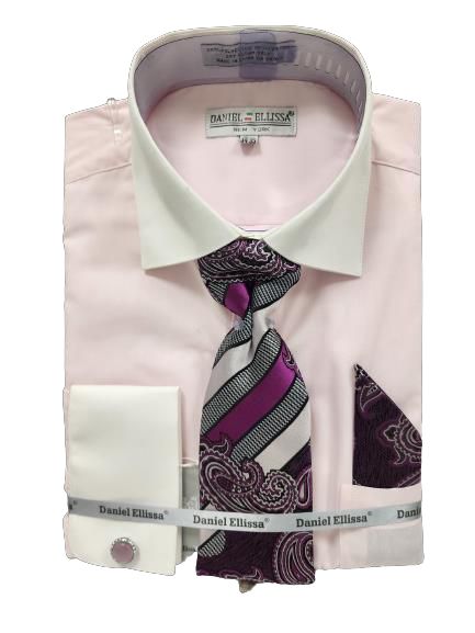 DANIEL ELLISSA Women's Two-Tone Solid Blouse DS3829P2 in Blush - Elegant Office Wear & Casual Outfits for Women