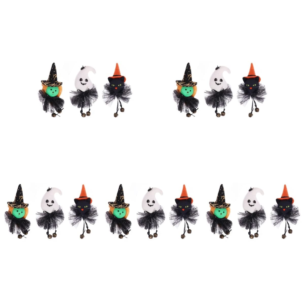 15 Pcs Halloween Ghost Plush Ornaments - Hanging Spooky Ghost Dolls & Witch Decorations for Halloween Party, Home, and Outdoor Decor