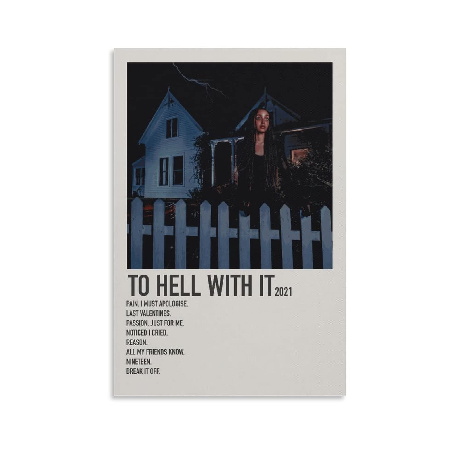 PinkPantheress 'To Hell with It' Canvas Poster - 12x18inch (30x45cm) Unframed Wall Art for Bedroom, Office & Sports Room Decor - Perfect Gift for Music & Pop Culture Fans