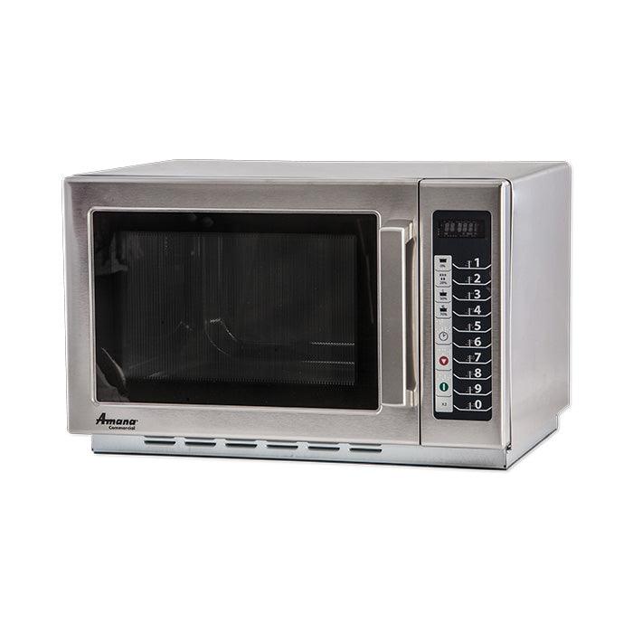Amana RCS10TS 1000W Medium Duty Commercial Microwave Oven - Perfect for Restaurants, Food Trucks & Office Break Rooms