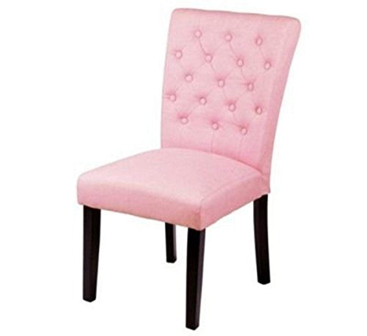 Monsoon Pacific Sopri Dining Chairs Set of 2 - Coral Pink Upholstered Modern Kitchen Chairs for Dining Room, Breakfast Nook, and Small Spaces