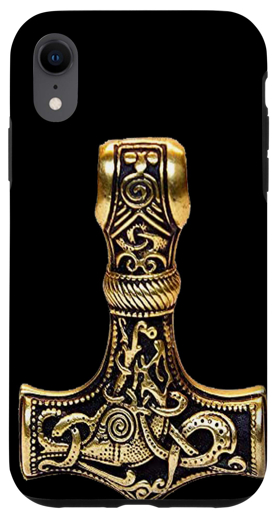 iPhone XR Case - Viking Thor's Hammer & Odin's Raven Design | Durable Protective Cover for Everyday Use, Travel & Adventure