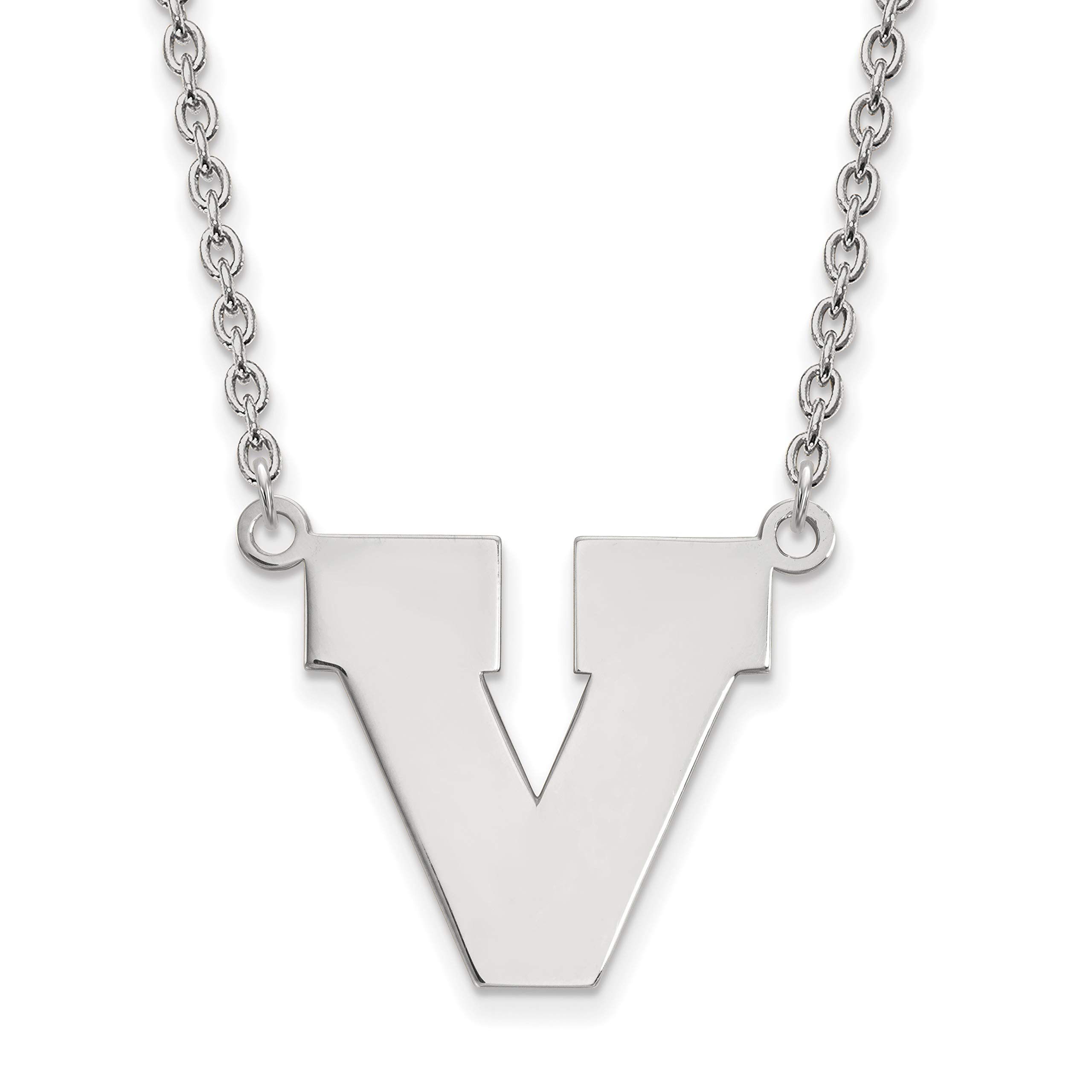 Virginia Cavaliers Sterling Silver Letter Pendant Necklace - UVA School Spirit Jewelry for Fans & Alumni - Perfect for Gameday, Graduation & Everyday Wear