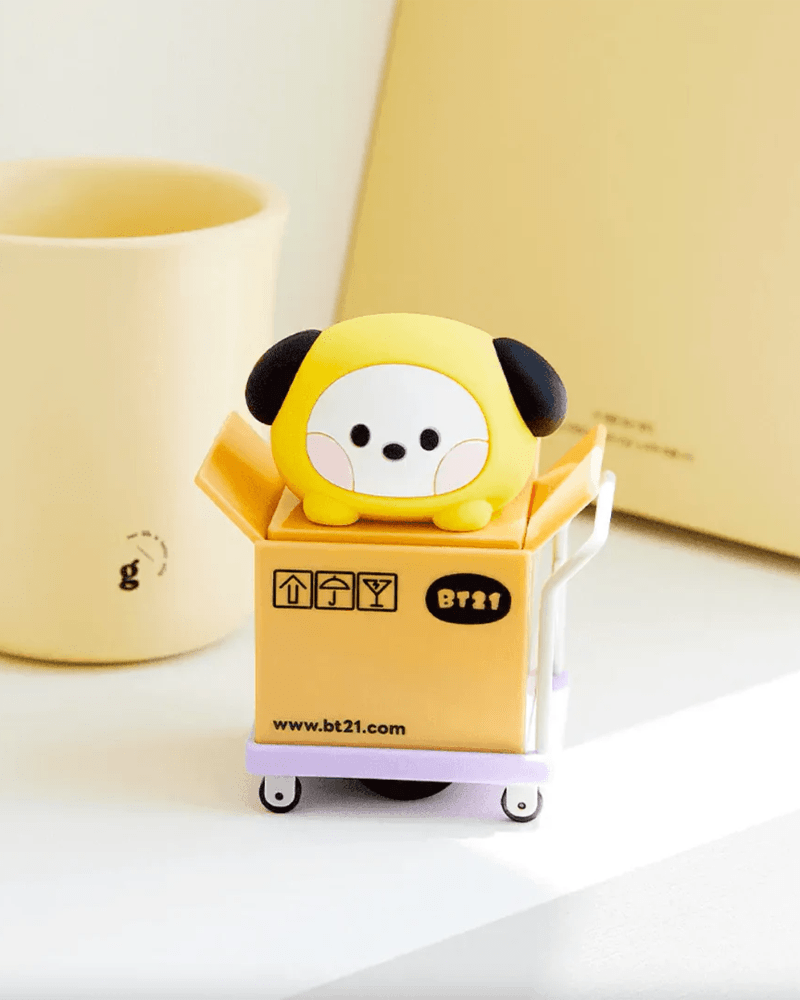 BT21 CHIMMY Mini Privacy Rolling Stamp - Self-Inking Address Stamp for Mail, Envelopes & Packages - Perfect for Home & Office Use